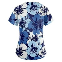 Clearsance Ljetni vrhovi za žene Trendy V-izrez Ženska bluza Radni odjeća Grafički otisci Bluze kratki