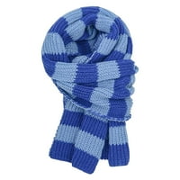 FVWitlyh glava zamotavanje šal za žene žene jesen i zimska modna casual prugasta boja blokade pletena