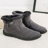 Ženske zimske čizme za snijeg Plish-obložen Zip up gležone cipele za cipele