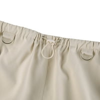Žene Vintage Teretne suknje Duge kockice za vuču Slit Hem elastične suknje sa niskim strukom sa džepovima