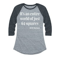 Instant poruka - samo kvadrati - Ženska grafička majica Raglan