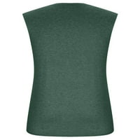 Bomotoo muške mišićne majice bez rukava na vrhu pune boje Ljeto Redovno Fit Tee Sport Vest Green XL
