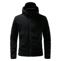 Jakna od crne motociklističke jakne Muške modne poslovne solidne multi džepne kapuljače Velika jakna