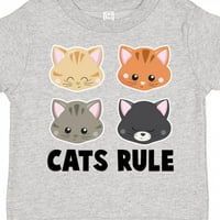 Inktastične mačke pravilo s mačkama glava poklon dječaka malih dječaka ili majica mališana