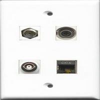 Riteav Port CoA kablovska TV - F-tipa i lučka zaštićena mačka Ethernet i port i port BNC zidna ploča