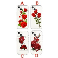 Prekrasna crvena ruža prozirna futrola ultra tanka za iPhone 13PRO 13PRO MA 12PRO 12PRO MA PRO MA XS