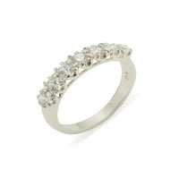 Britanci napravio 14k bijelog zlatnog kubnog cirkonije ženske vječne prstene - Opcije veličine - veličina