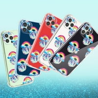 Sloth futrola za iPhone sa zaštitnikom zaslona, ​​za iPhone Case Case Rainbow Sloth, Clear Design Soft