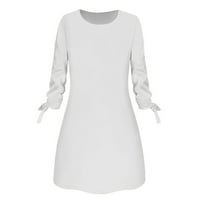 Ženska haljina jesen i zima labav duhovni rukavac modni klasični rubver casual sezonski modni bijeli