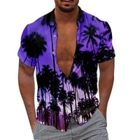 Košulje unise stil kokosovog stabla 3D digitalni tisak casual labava kreativna majica kratkih rukava