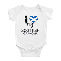 Srce moja škotska baka Škotska voli zastavu novorođenčad romper baby bodysuit