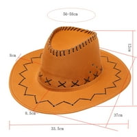 Iopqo kaubojski odrasli casual solid suture ljeto zapadni modni kaubojski šešir za sunčanje široki ružni