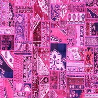 Ahgly Company u zatvoreni kvadratni patchwork ružičasti prelazne prostirke, 8 'kvadrat