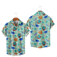 Ljetni modni uzorak tiskana majica za muškarce Ljetna plaža kratka rukava Ležerna havajska majica, A-8XL