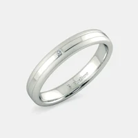 Indija Sublime Grace: Abel dijamantni prsten u 18KT bijeli zlatni zaručnički prsten za njega