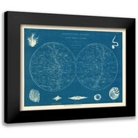 Driou Crna Moderna uokvirena muzej Art Print Naslijed - Nebeska Planusphere - Driou 1882