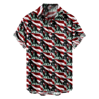 4. jula muška havajska majica SAD Nacionalna zastava Grafička krava košulja odjeća odjeća 3D Print vanjski