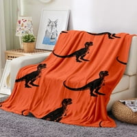 Crtani dinosaur bacajte pokrivač mekog flanela za stolicu koja putuje kampiranje djeca odrasli krevet