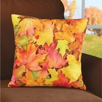 Šareno jesenje lišće na dekorativnom jastuku za bacanje