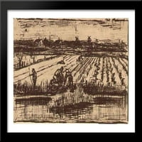 Polje za krumpir Veliki crni drveni ugrađen umjetnost vincenta van Gogh