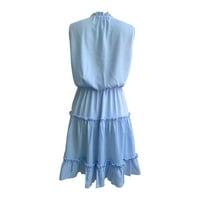 Puuawkoer ženska silaska ljuljačka mini haljina casual air Ljetni rucffle v Rezervoarske haljine ženske