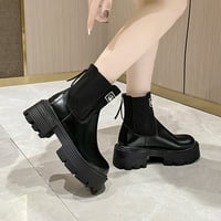 Akiigool gležnjače za žene Dressy ženske platforme čizme za gležnjeve elastične pete Žene Zimske cipele