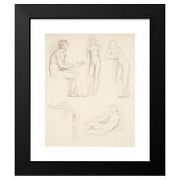 Sir Edward Coley Burne-Jones Crni moderni uokvireni muzej umjetnički print pod nazivom - Ženski goli