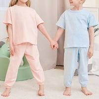 Djeca Majica s kratkim rukavima + pantalone Ljetni dnevnik Ležerne prilike za kućne odjeće postavlja beba modnu odjeću za djecu