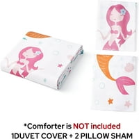 -Dake Kids Twin Veličina prekrivača za djecu, uzorkovan crtani komprežni poklopac sa jastukom za djecu,