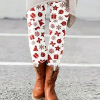 Gamaše All- Žene Ležerne prilike Božićne vitke ispisane elastične hlače s dugim čizmama hlače