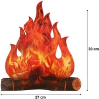 3D ukrasni kartonski vatre Cvrtkač veštačkog vatra lažno plamen Papir Paper Dekorativni plamen baklja