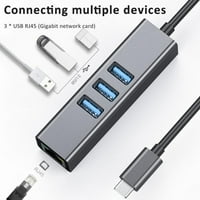 Lomubue Network adapter u Multiprt Hub Gigabit Ethernet utikač Play Universal prijenos podataka bez