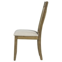 Set tapecirane tkanine industrijskog stila Blagovalice Parson stolica sa podstavljenim i čvrstim drvenim nogama, drvene blagovaonice sa ergonomskim dizajnom