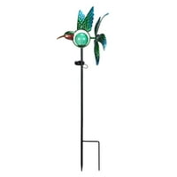 Amousa Metal Solarna hummingbird Windmill mljevena svjetiljka Garden Dekoracija dvorišta