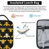 RUČNI BEE ručak bo za djecu prijenosna izolirana trajna ručka torba za višekratnu upotrebu za muškarce
