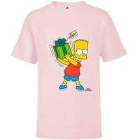 Simpsons Bart Simpsons sadašnji odmor za odmor - majica kratkih rukava za djecu - prilagođeno-meka ružičasto