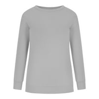 Funifet ženske odjeće dugih rukava pulover dukserice jogger hlače dukseri sivi xl