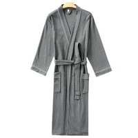 Orchip Muškarci Ženski ogrtač, lagani mekani kimono haljini Dužina koljena, tuš za tuširanje kade Padžame