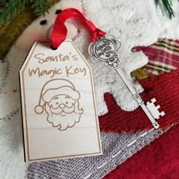Yubnlvae Key prsten Santa ključ za kuću bez ukrasa za dimnjak Santa Key Santa klauzula Dekoracija klauzule