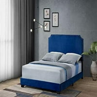 Moselota Queen Bed - plava tkanina 26760q