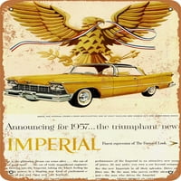 Metalni znak - Chrysler Imperial - Vintage Rusty Look