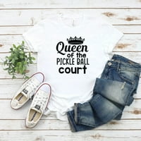 Kraljica majica kraljica pikallball Court, dame, majica u unise Crewneck, majica kraljice, smiješna