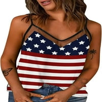 Dabuliu 4. jula Ženska tenka Vrhunska luka Fancy Fancent American Sjedinjene Američke Države Košulje