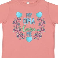 Inktastic My Oma me voli cvijećem i srcima poklon majica malih malih majica ili majica mališana