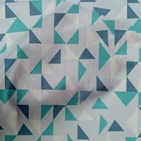 Onuone pamuk poplin lagano prašnjava plava tkanina Geometrijska DIY odjeća za preciziranje tkanine Tkanina