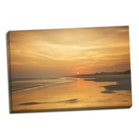 Gango Domaći dekor Savremena Golden Sunset Plaža II Alan Hausenflock; Jedna 36x24IN ručno rastegnuta