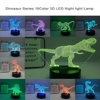 Sh Dinosaur serije Noćne boje 3D LED iluzijska lampica daljinski upravljač Igračke za ukrašavanje dječjeg