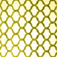 Ahgly Company Indoreni pravokutnik Trellis žuta prostirke savremene površine, 2 '4 '