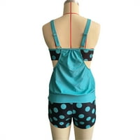 Wofedyo Wimmuit Žene Women plus size Dot Ispis Strappy Back Tankni Set Dva odijela za kupaće odjeće