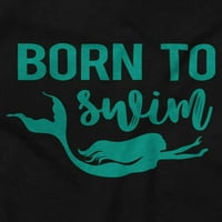 Sirena rođen da pliva slatka vodena lover V izrez majica majica, žene brisco brendovi 3x